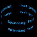 3D Spinning Text