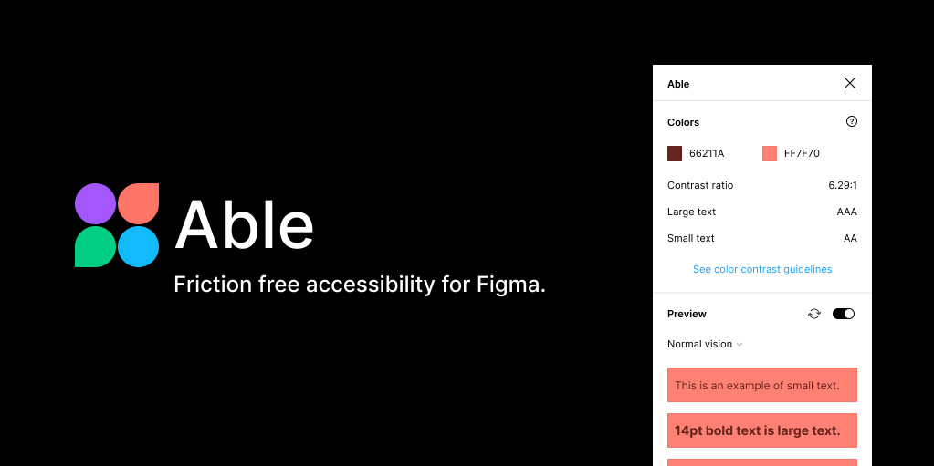 установить плагин для Фигмы Able – Friction free accessibility