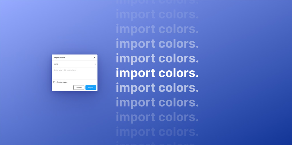 установить плагин для Фигмы import colors