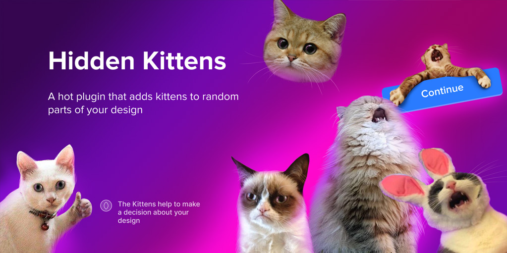 установить плагин для Фигмы Hidden Kittens