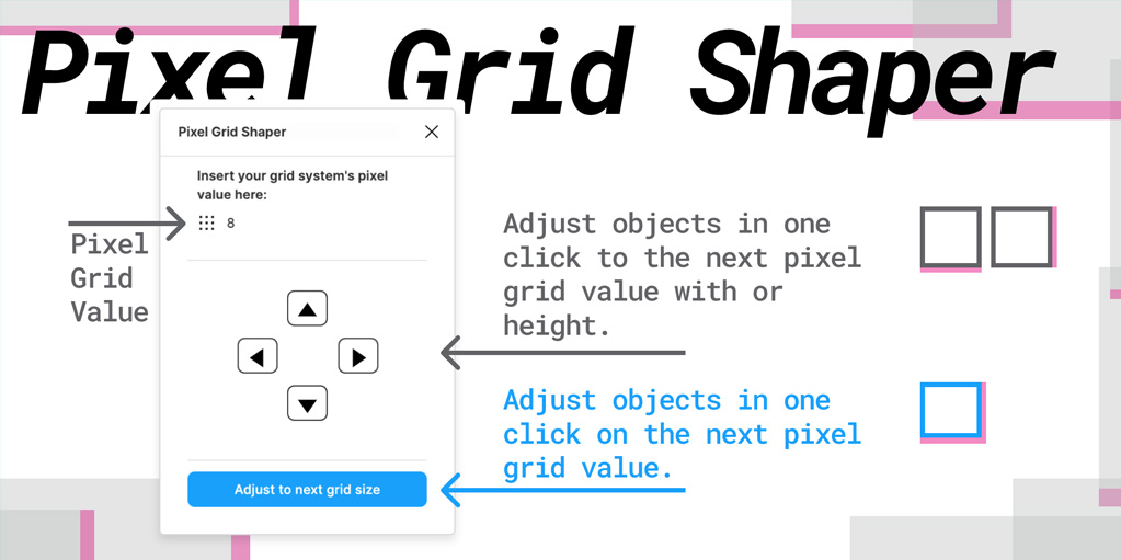 установить плагин для Фигмы Pixel Grid Shaper
