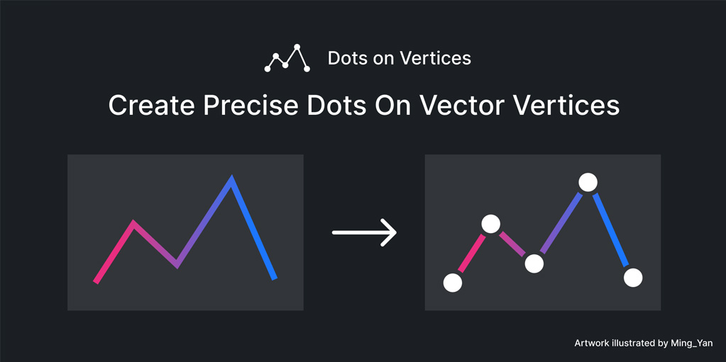 установить плагин для Фигмы Dots on Vertices