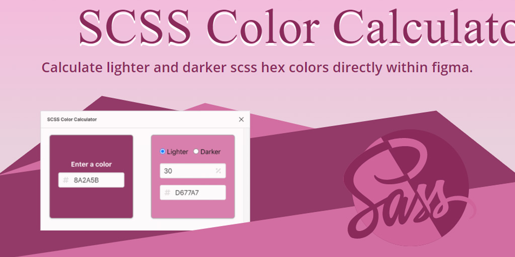 установить плагин для Фигмы SCSS Color Calculator This