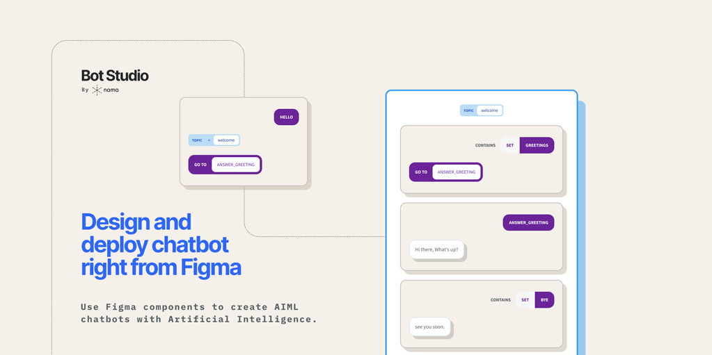 установить плагин для Фигмы Nama Bot Studio