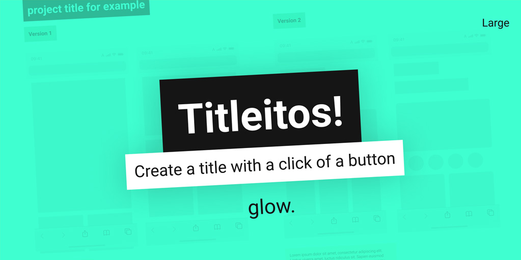 установить плагин для Фигмы Titleitos glow