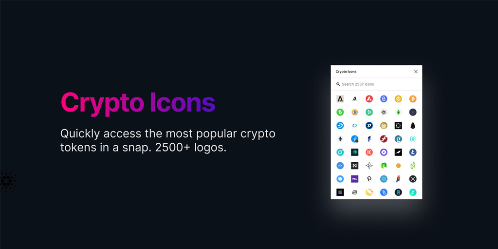 установить плагин для Фигмы Crypto Icons