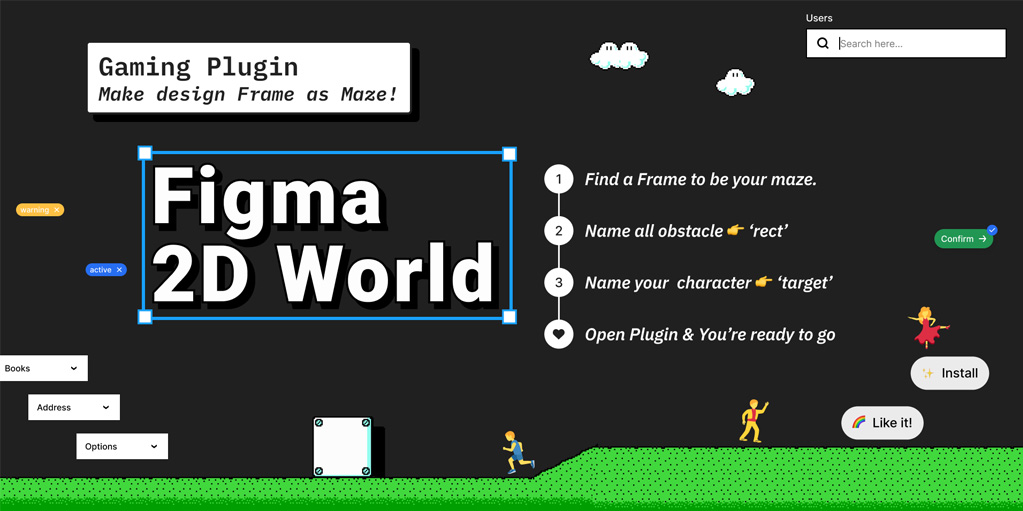 установить плагин для Фигмы Figma 2D World
