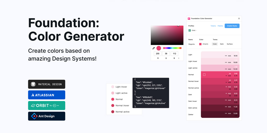 установить плагин для Фигмы Foundation: Color Generator