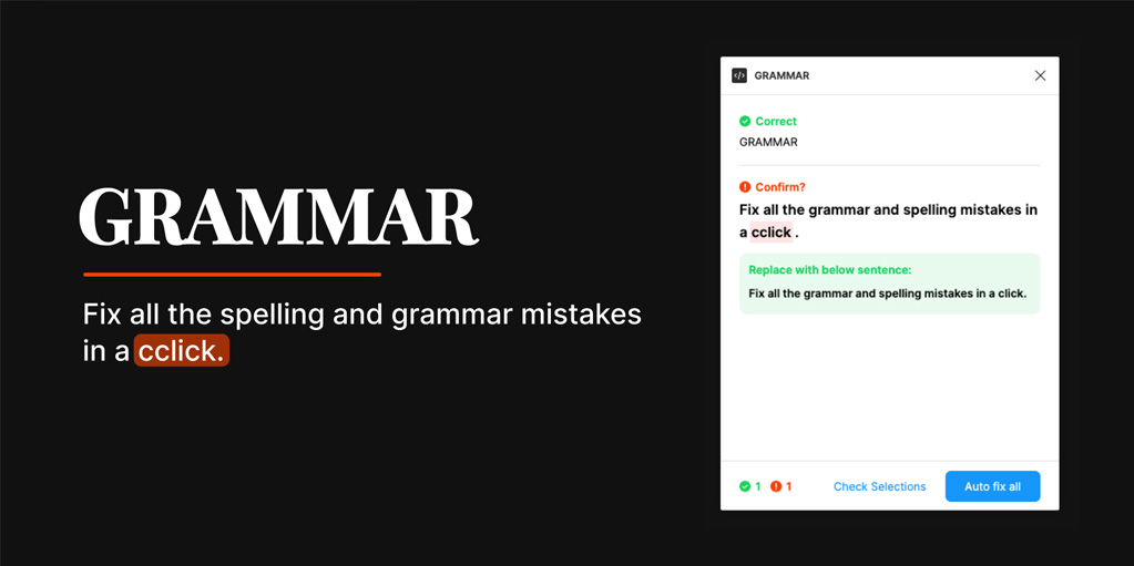 установить плагин для Фигмы GRAMMAR Spelling & Grammar Checker