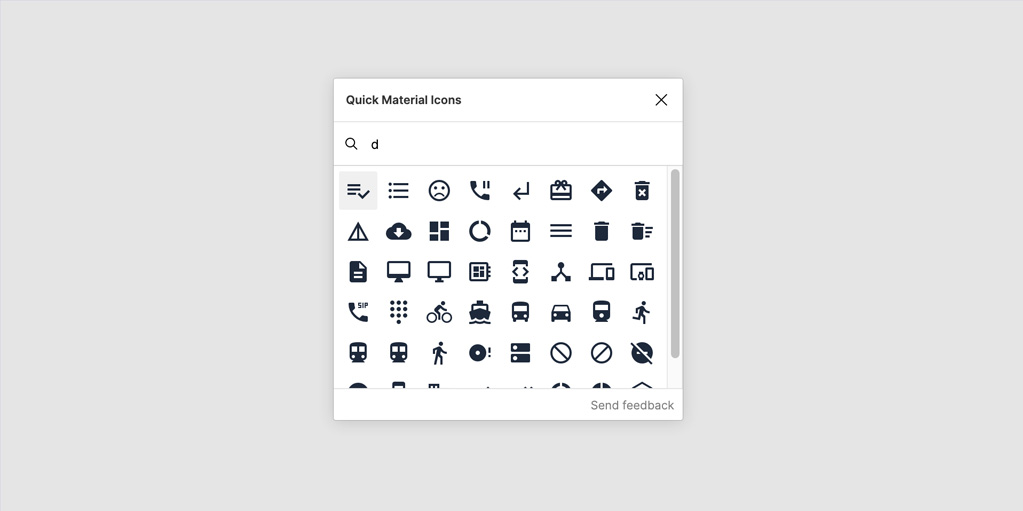 установить плагин для Фигмы Quick Material Icons
