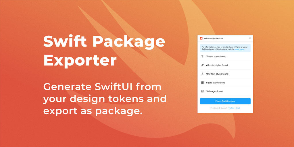установить плагин для Фигмы Swift Package Exporter