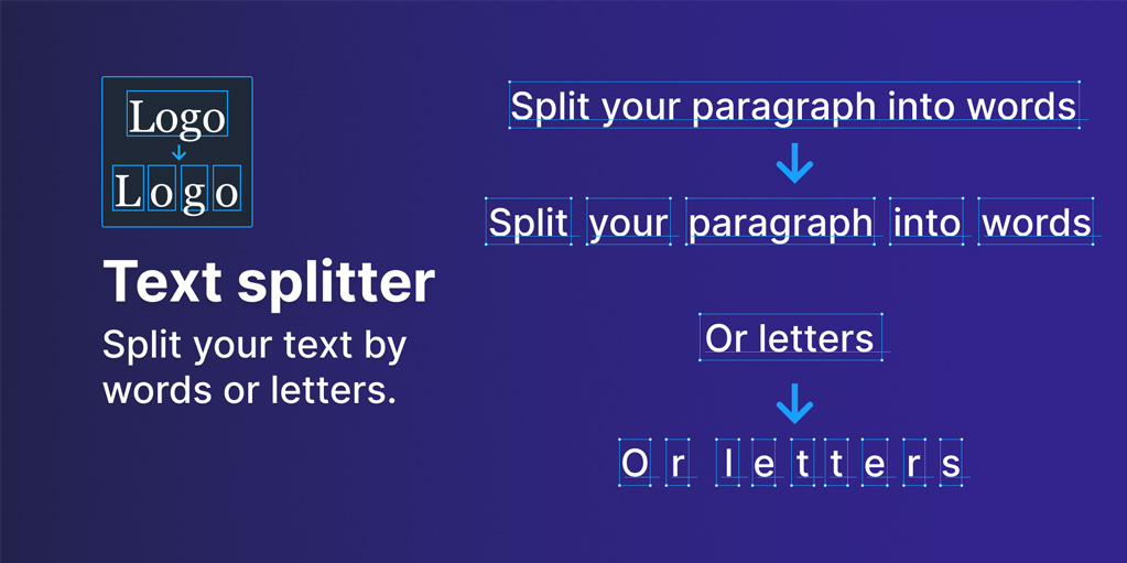 установить плагин для Фигмы Text Splitter