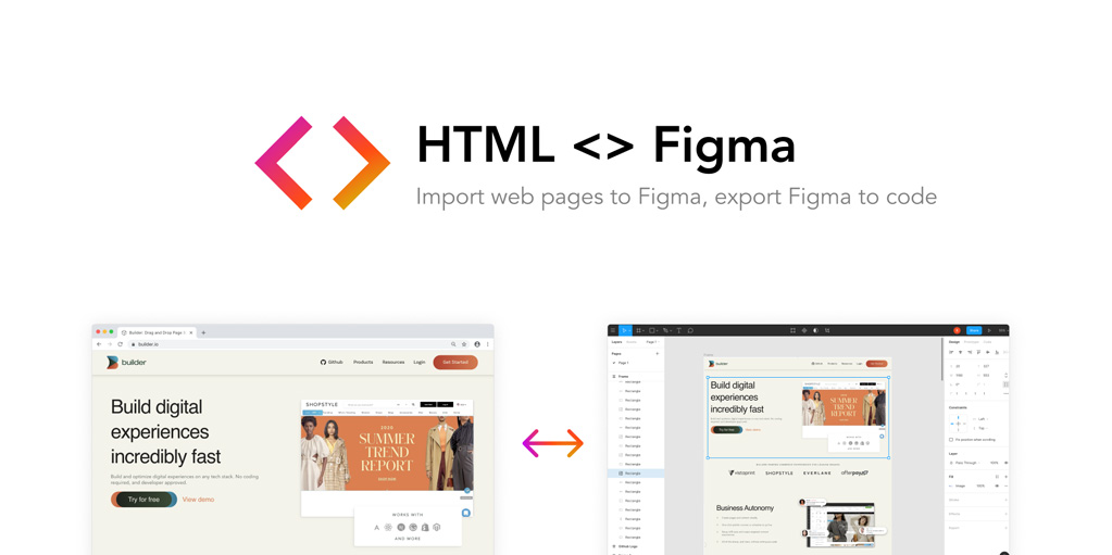установить плагин для Фигмы Figma to HTML, CSS, React & more!