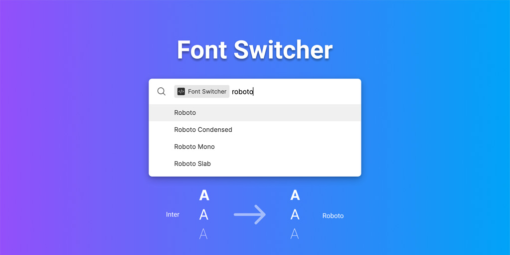 установить плагин для Фигмы Font Switcher