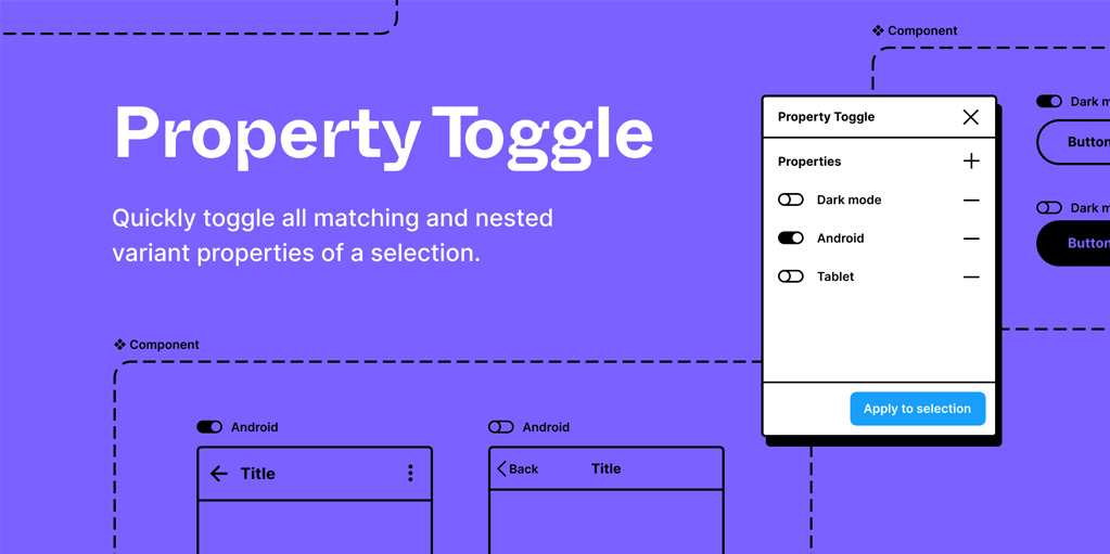 установить плагин для Фигмы Property Toggle