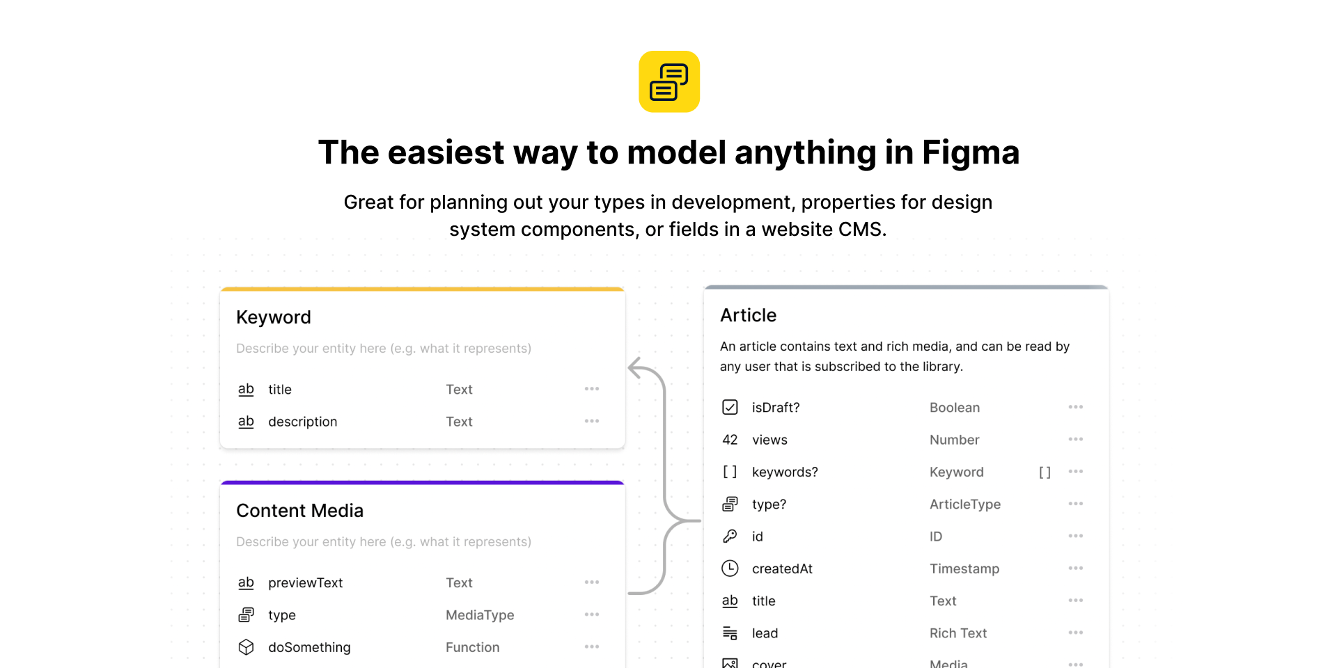 установить виджет для Фигмы FigType: Type and entity modeling