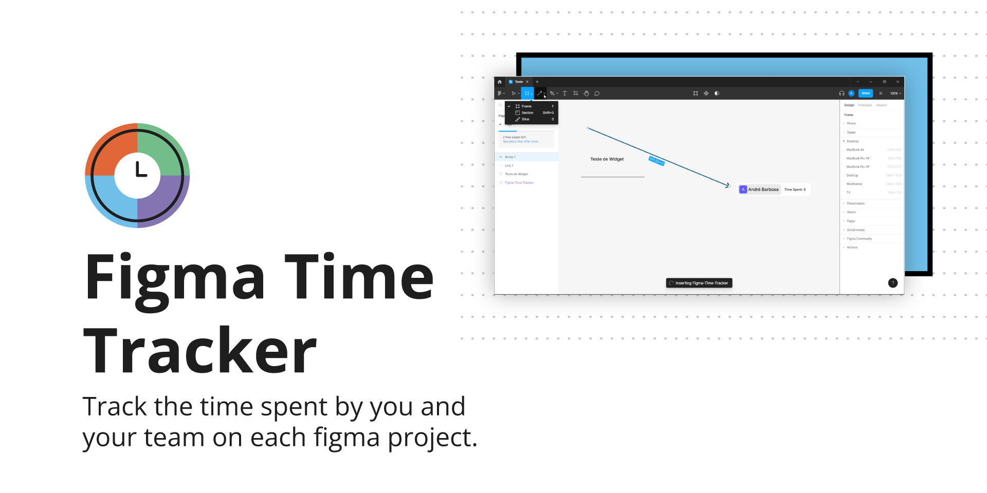 установить виджет для Фигмы Figma Time Tracker