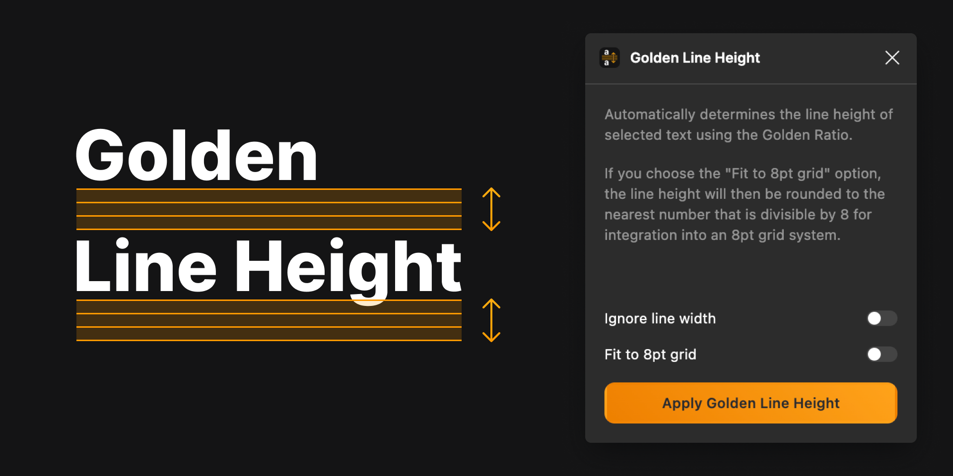 установить плагин для Фигмы Golden Line Height