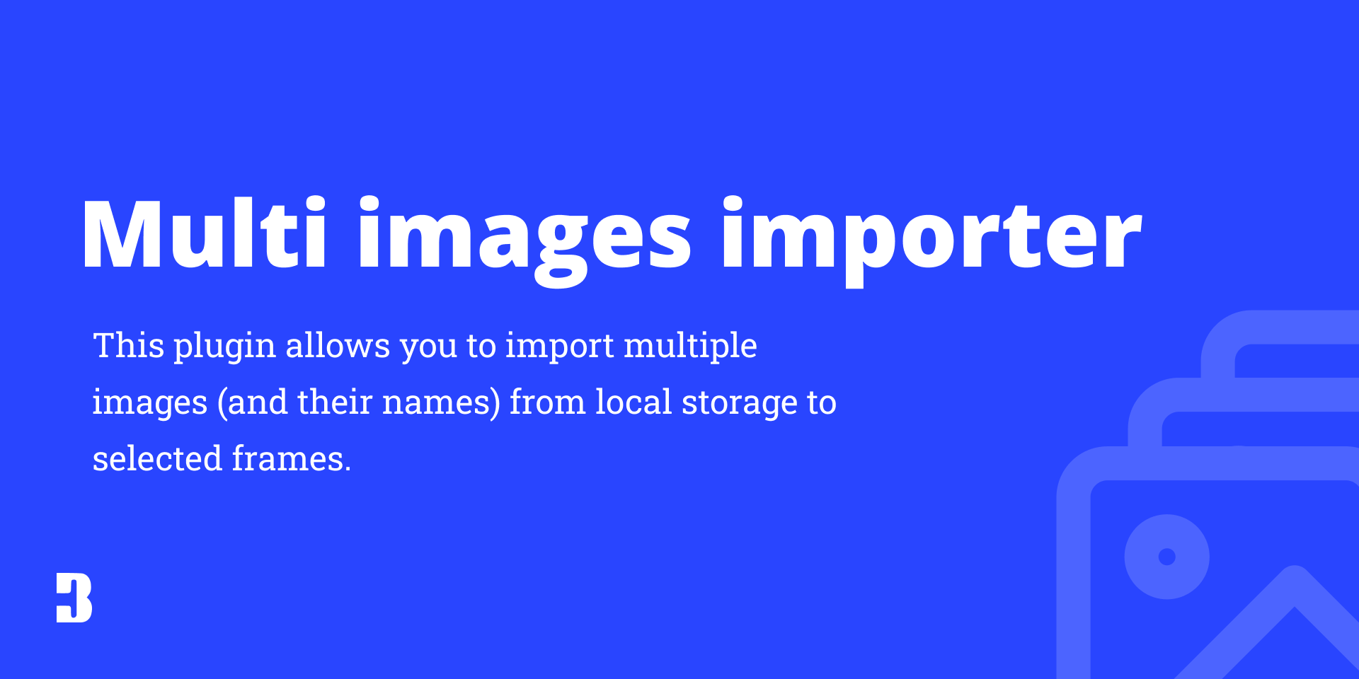установить плагин для Фигмы Multi images importer