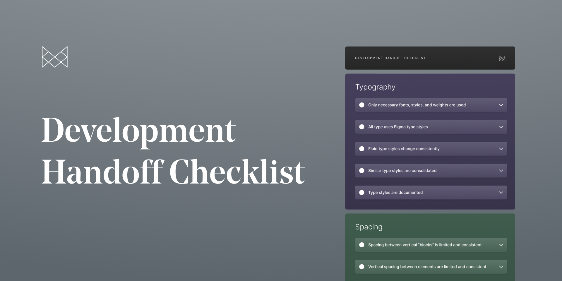 установить виджет для Фигмы Development Handoff Checklist